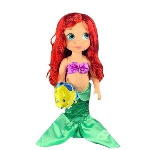 Disney Little Mermaid Ariel Doll Animators Collection Flounder Fish Doll Toy